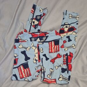 LuLaRoe Dog Print Patriotic Pants Size L / XL